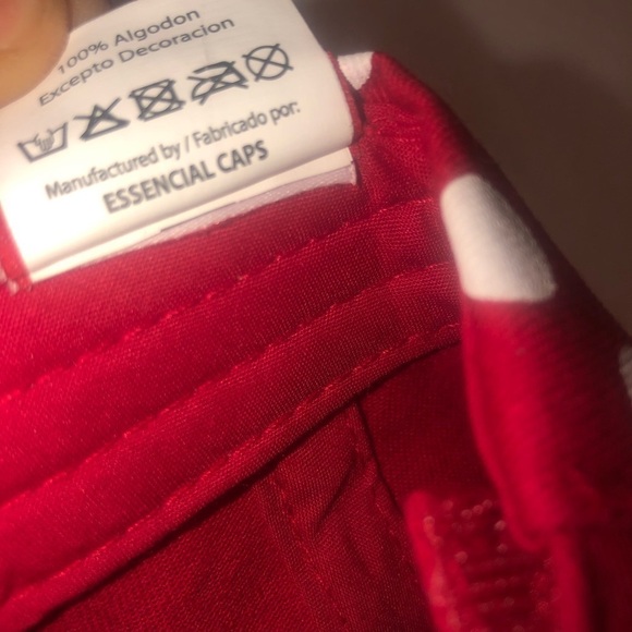 DISNEY Minnie Mouse Red & White Polka Dot Baseball Cap Velcro Strap Ladies OS - Picture 7 of 7